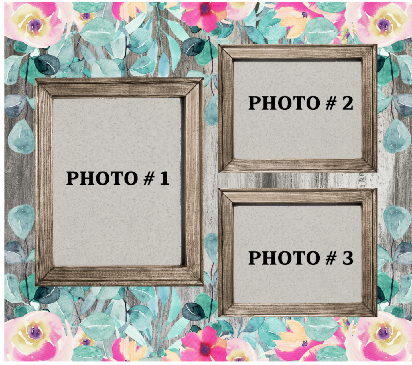 Customizable Floral Photo Frame Tumbler