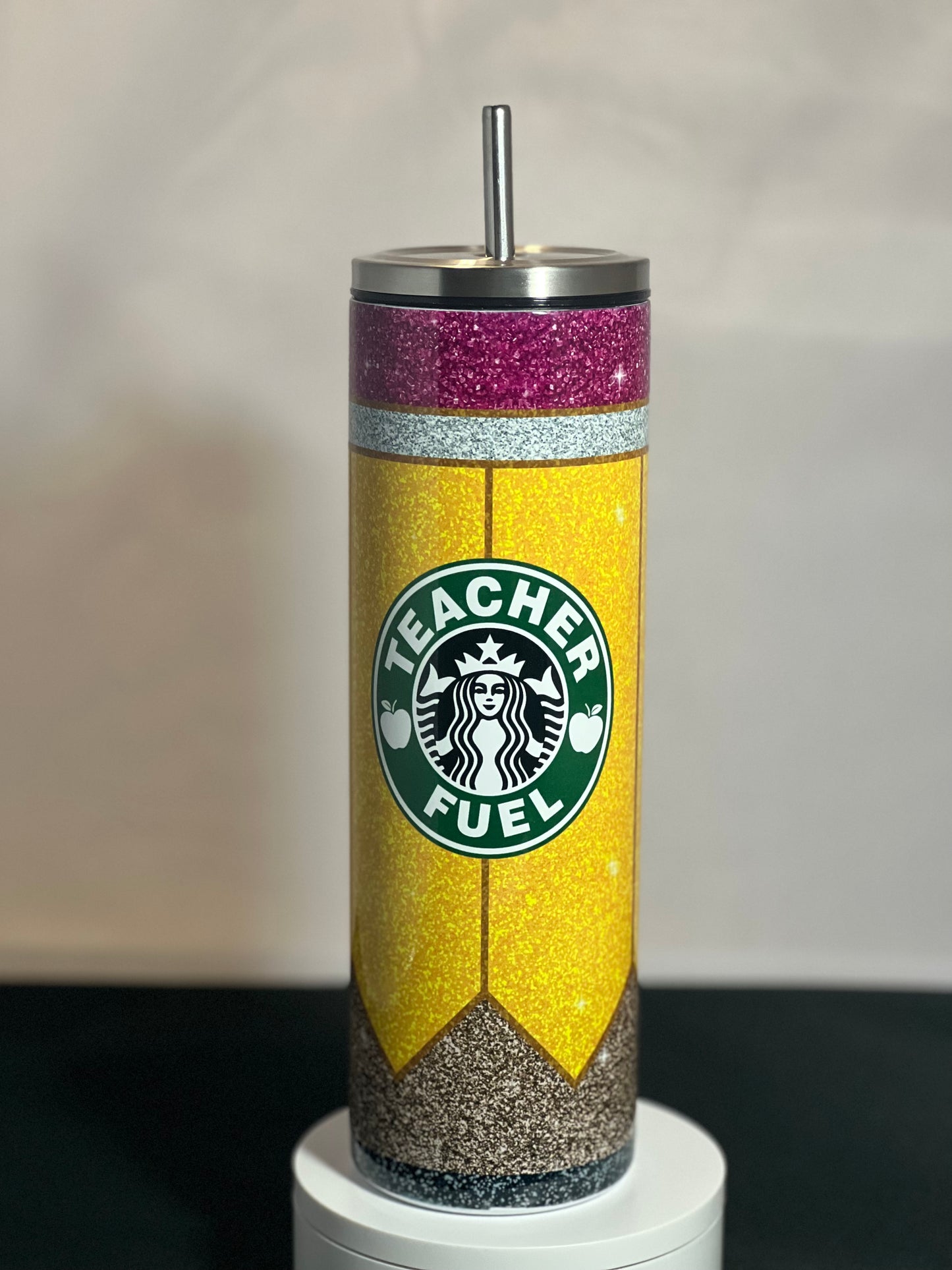 Teacher Fuel Pencil Tumbler with Personalization